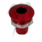 Sortie pompe de cale anodisé (rouge) usinée par Blowsion